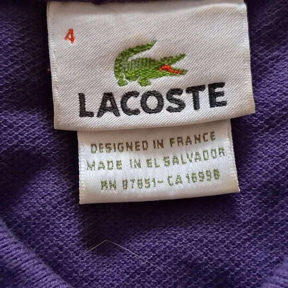 Lacoste Cotton Mesh Fabric Small - Picture 3 of 7